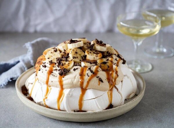Banoffee Pavlova w/ Coffee Cream