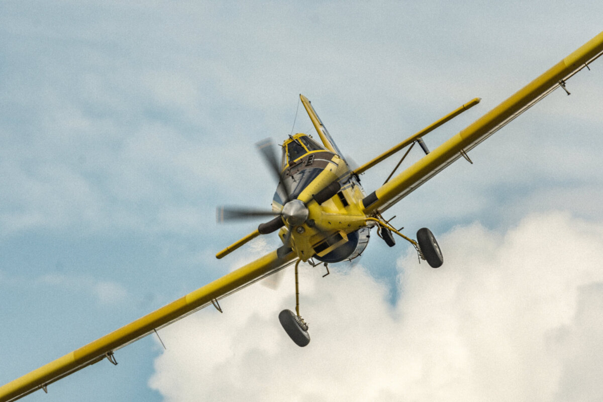 Enemy plane welcomes us to the conventional banana trade